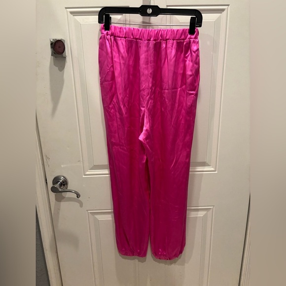 Backgrounde NYC Logan Silk-charmeuse Joggers, Pink - Picture 5 of 6